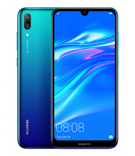 Huawei Y7 Prime 2019 – Dual Sim- 4G LTE - 32GB - 3 GB RAM – Aurora Blue
