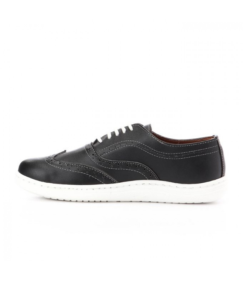Andora Lace Up Leather Shoes - Black